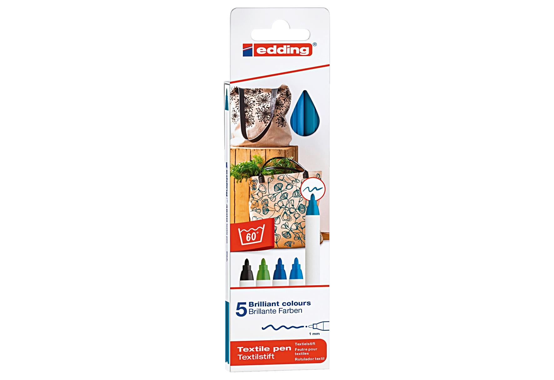 edding Textilstift cool colour 5er Set