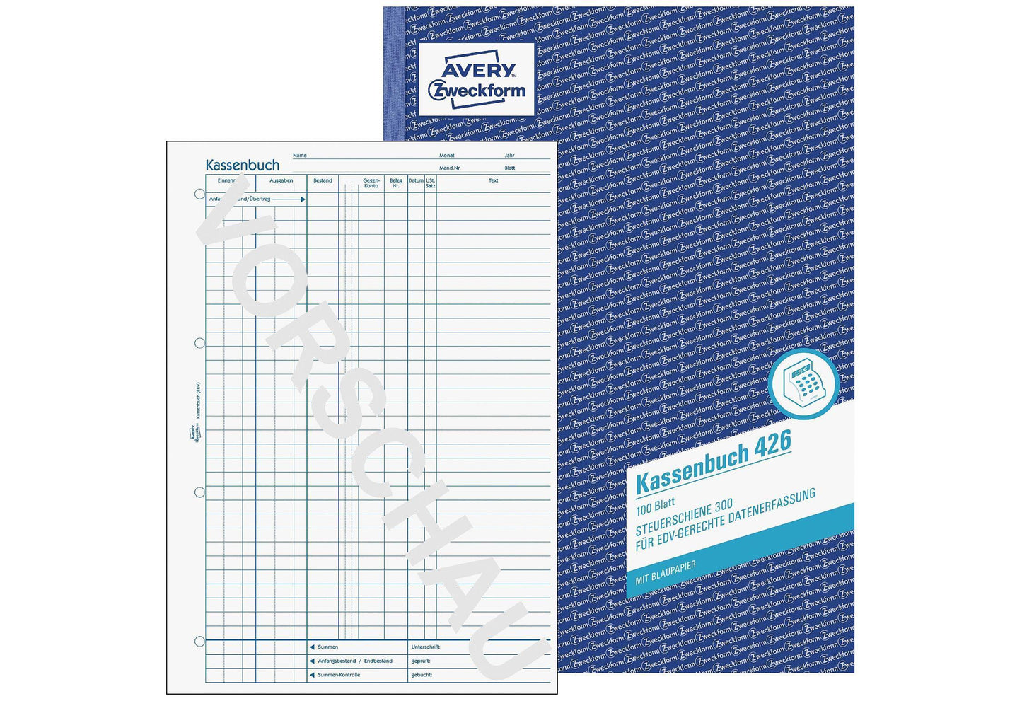 AVERY ZWECKFORM Kassenbuch 426 A4 EDV 100Blatt - VPE: 5