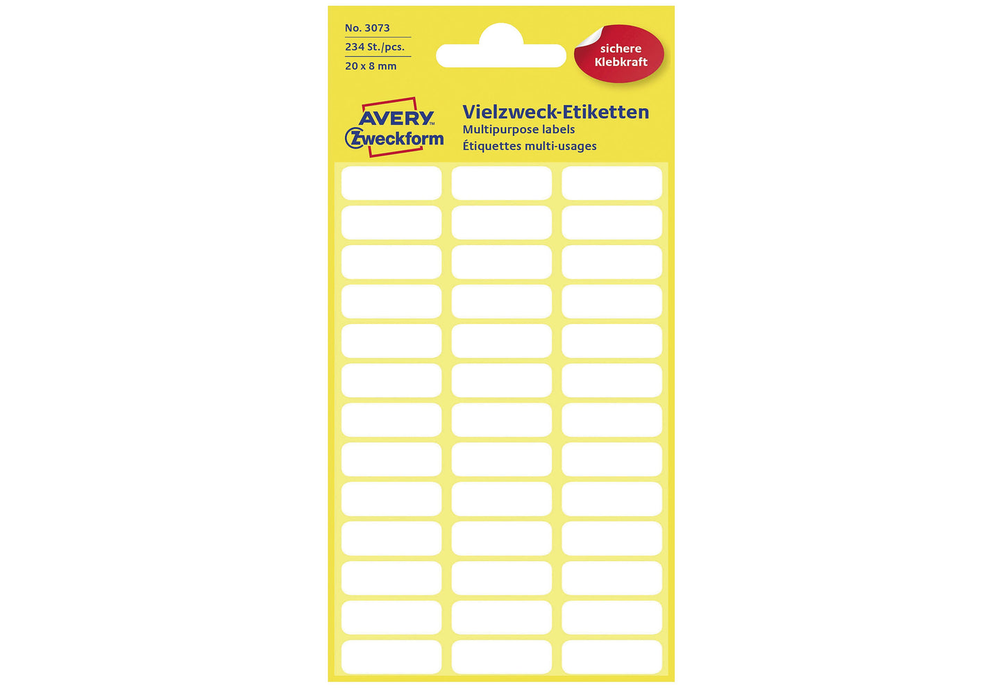AVERY ZWECKFORM Vielzweck-Etikett 3073 20x8mm - VPE: 10