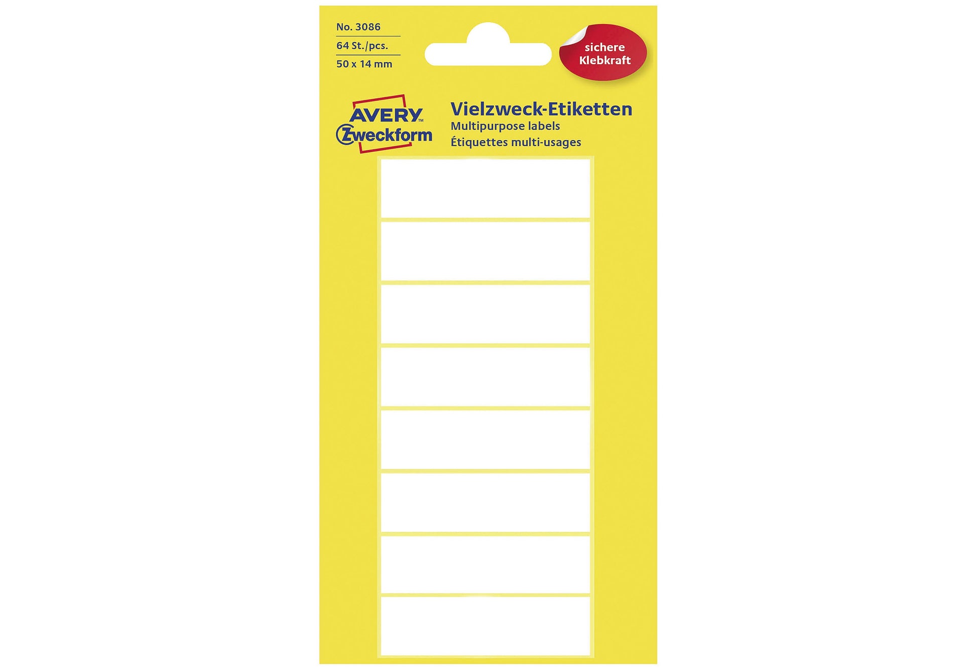 AVERY ZWECKFORM Vielzweck-Etikett 3086 50x14mm - VPE: 10