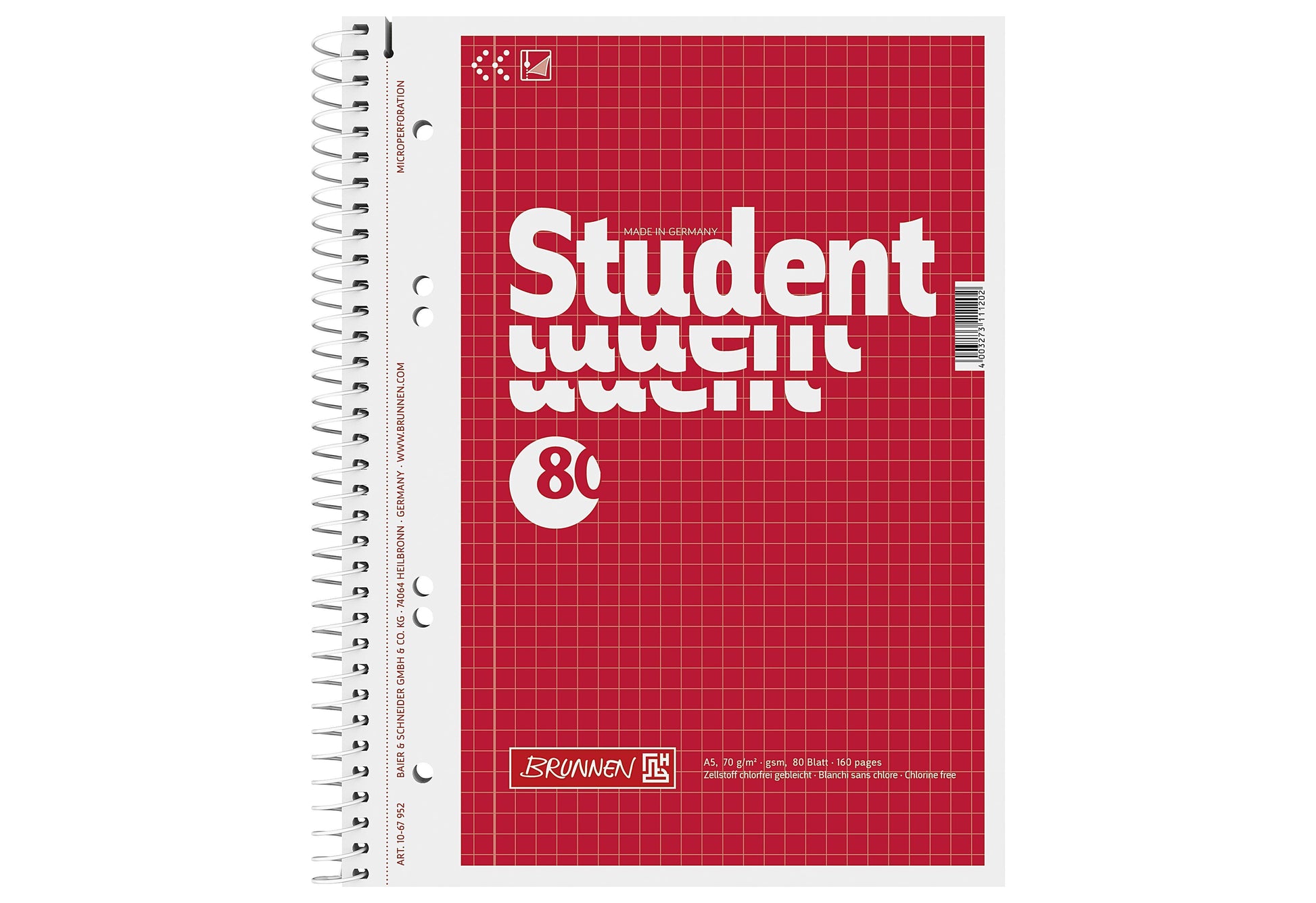 BRUNNEN Collegeblock Student - VPE: 5