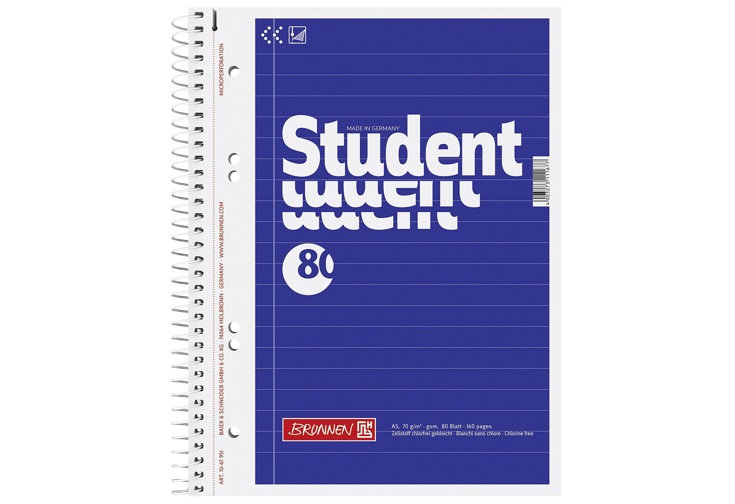 BRUNNEN Collegeblock Student - VPE: 5