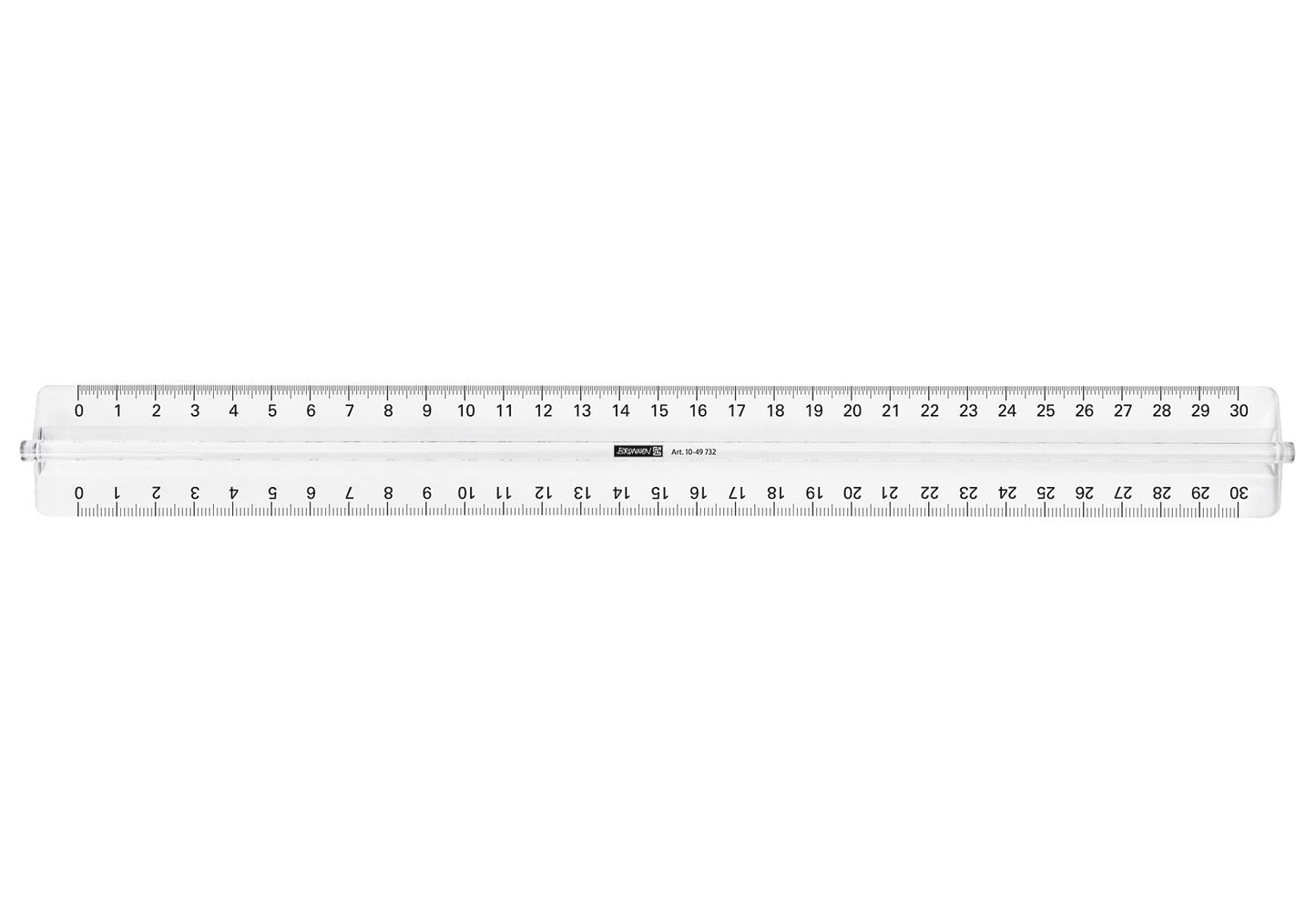 BRUNNEN Lineal 30cm mit Griff - VPE: 10