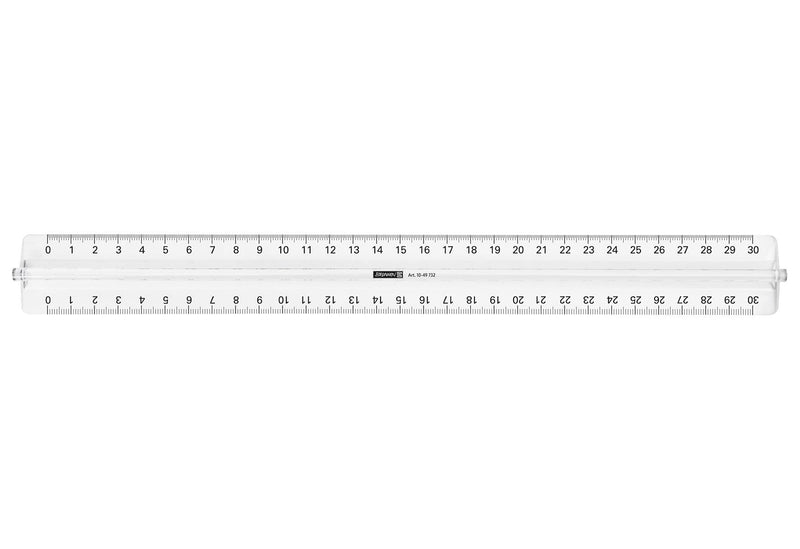 BRUNNEN Lineal 30cm mit Griff - VPE: 10