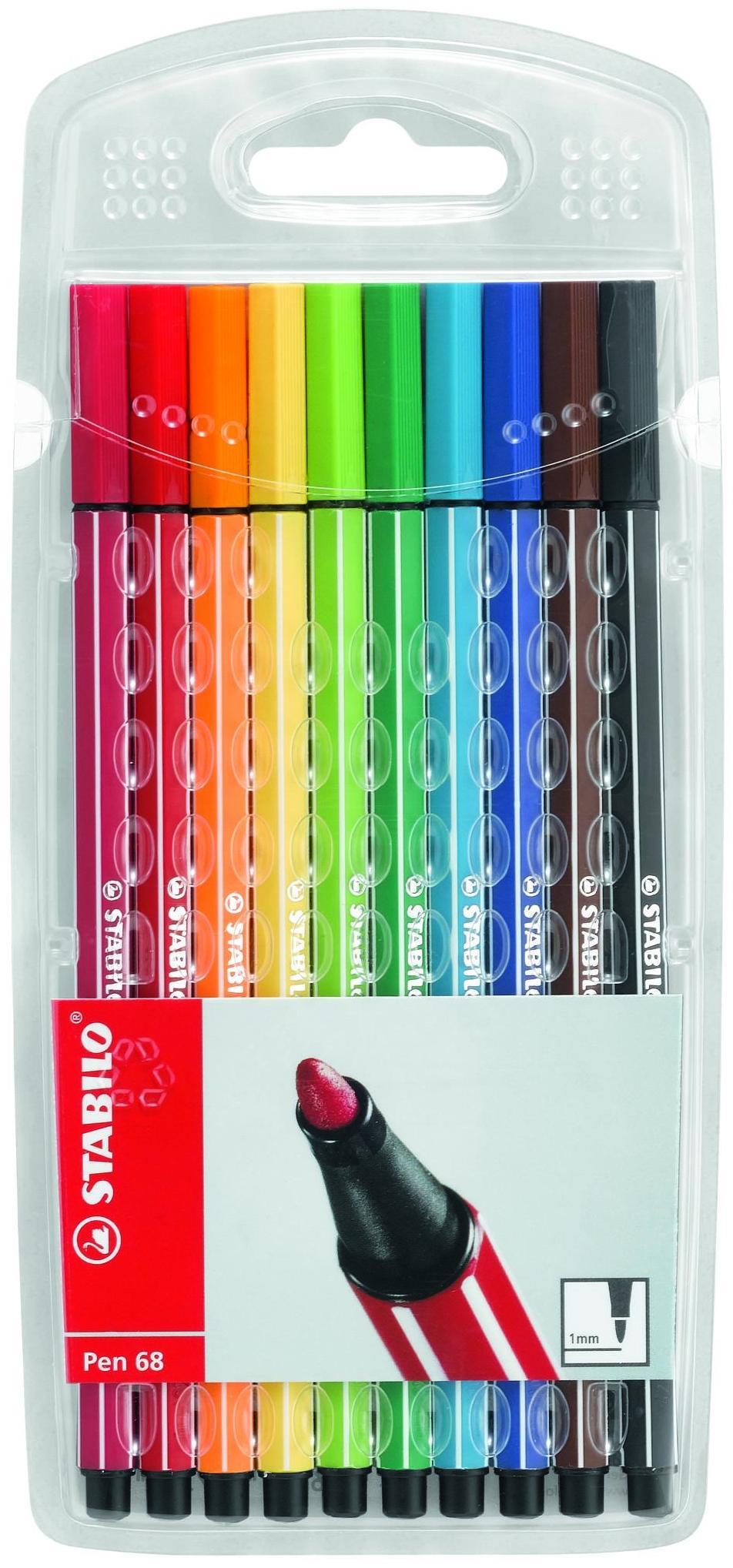 STABILO Fasermaler Pen 68 10St 10er Kunststoffetui - VPE: 10