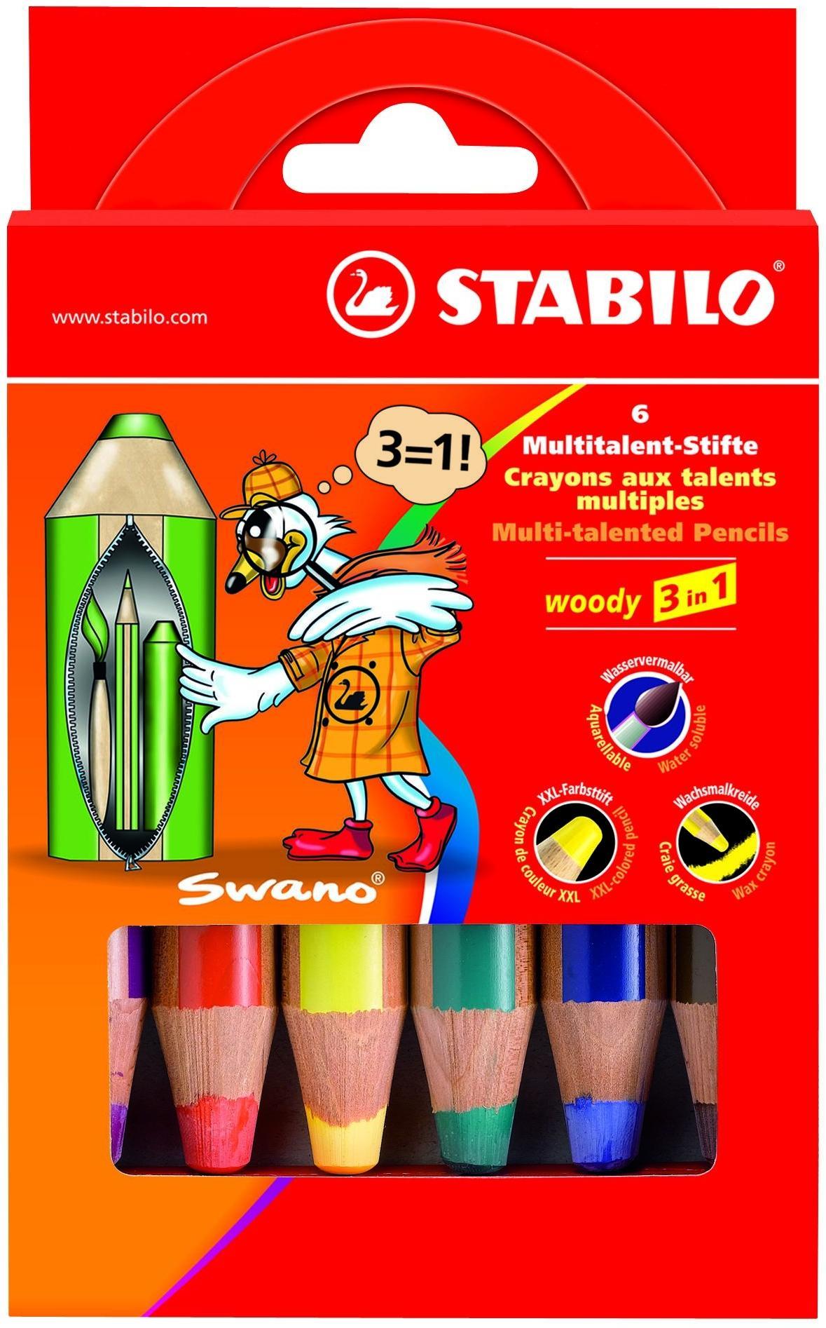 STABILO Stabilo WOODY 3in1 6erEtui 6er Etui - VPE: 5