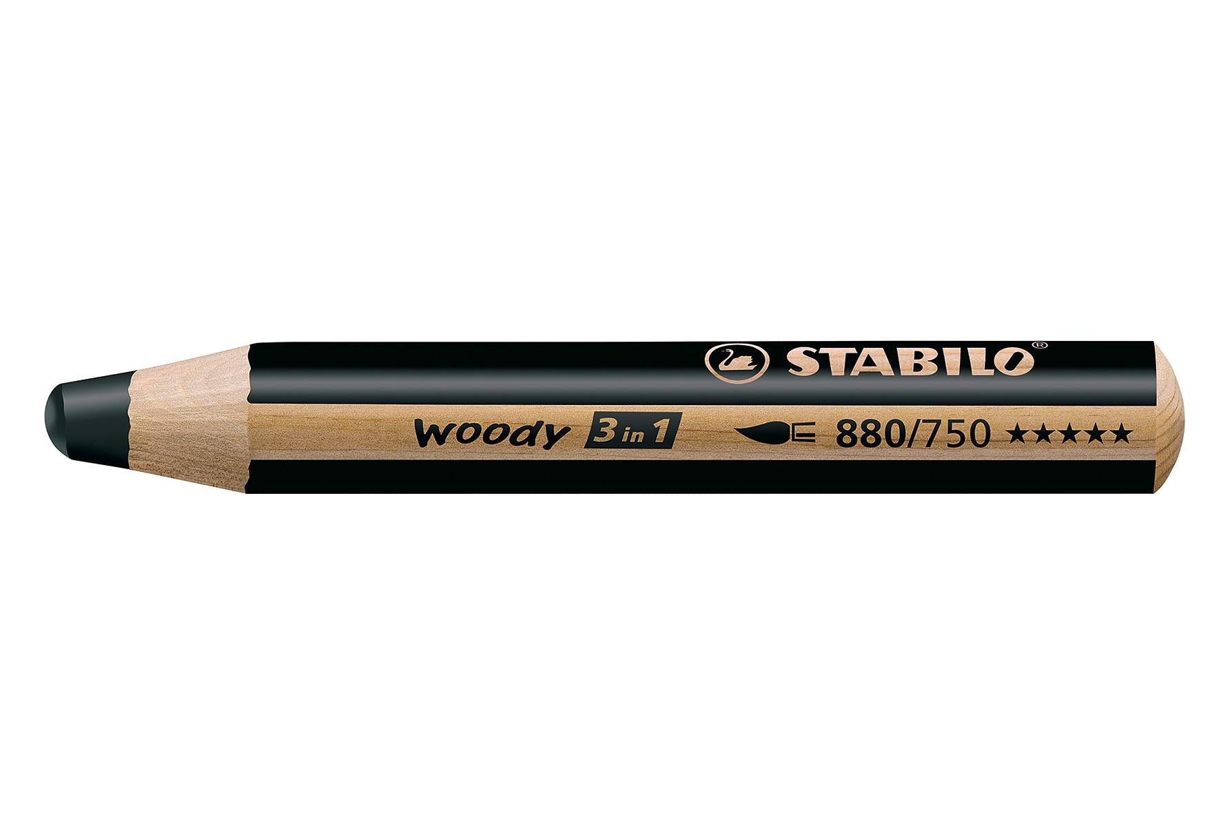 STABILO Stabilo woody 3in1 schwarz - VPE: 5