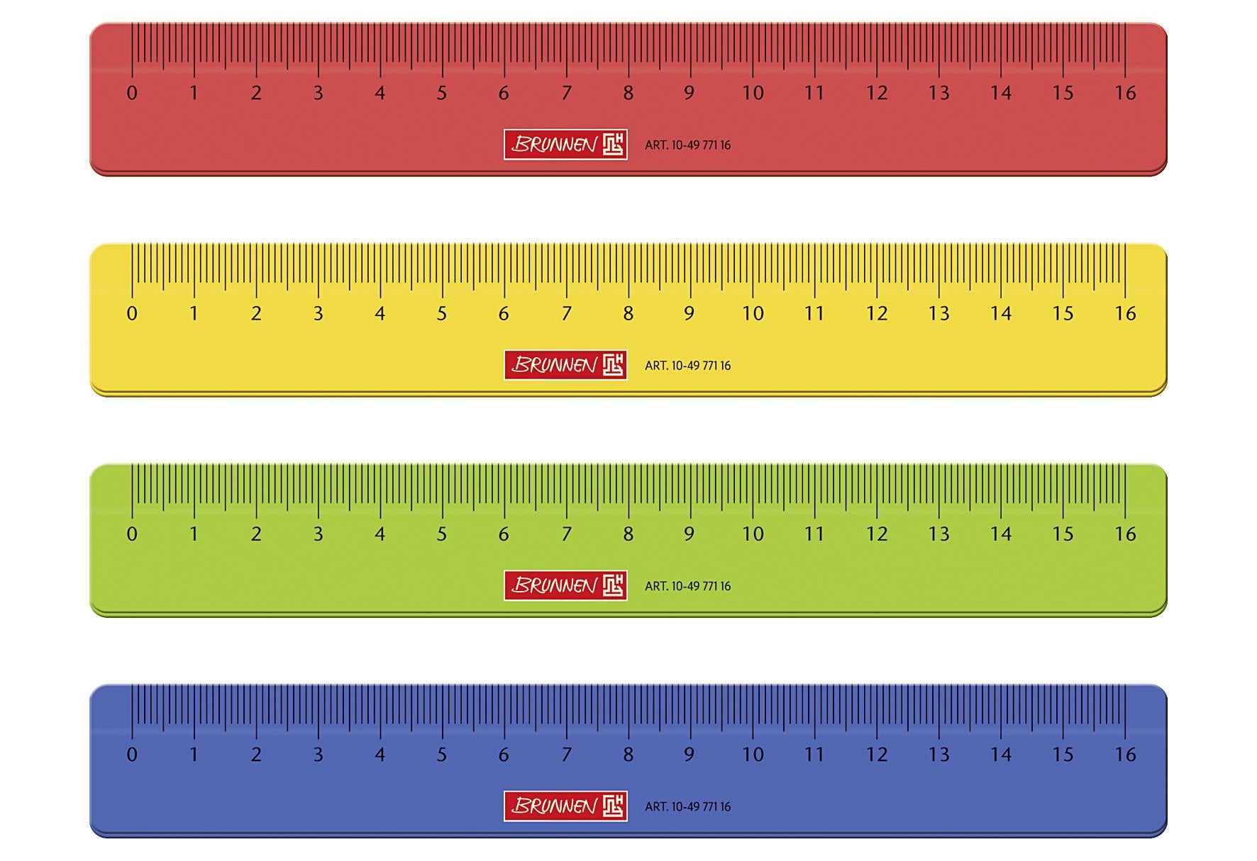 BRUNNEN Lineal 16cm 10er Pack - VPE: 10