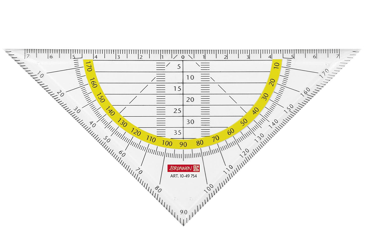 BRUNNEN Geodreieck 16cm - VPE: 10