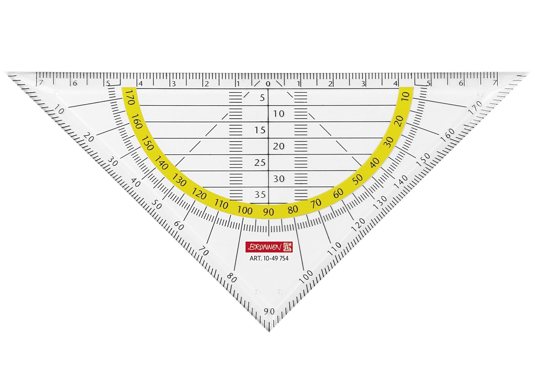 BRUNNEN Geodreieck 16cm - VPE: 10