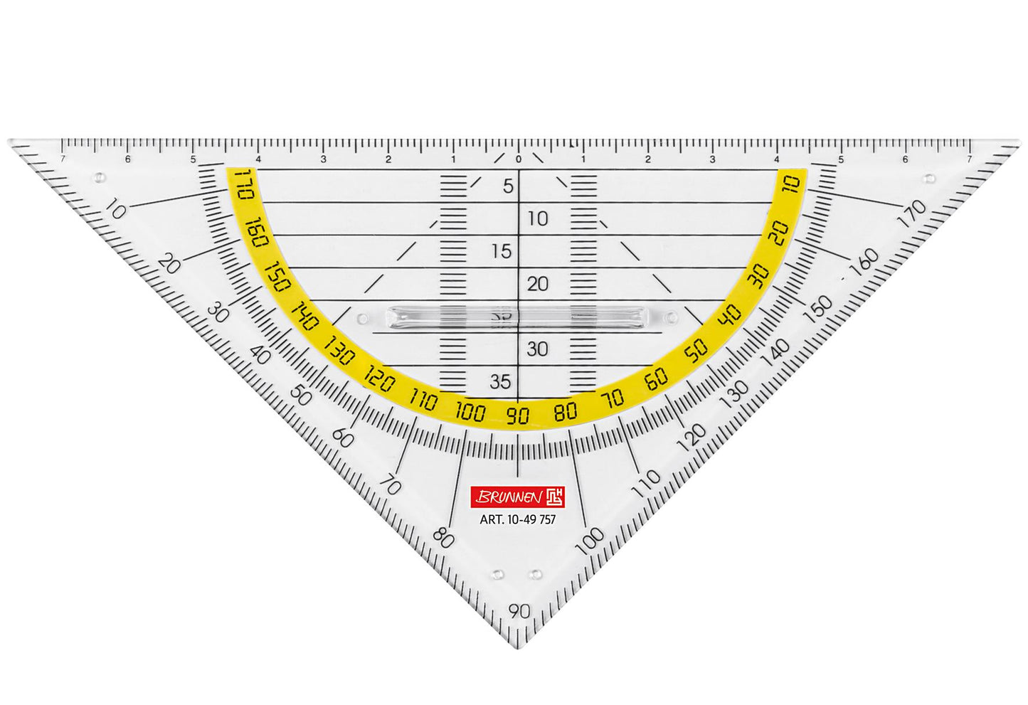 BRUNNEN Geodreieck mGriff 16cm - VPE: 10