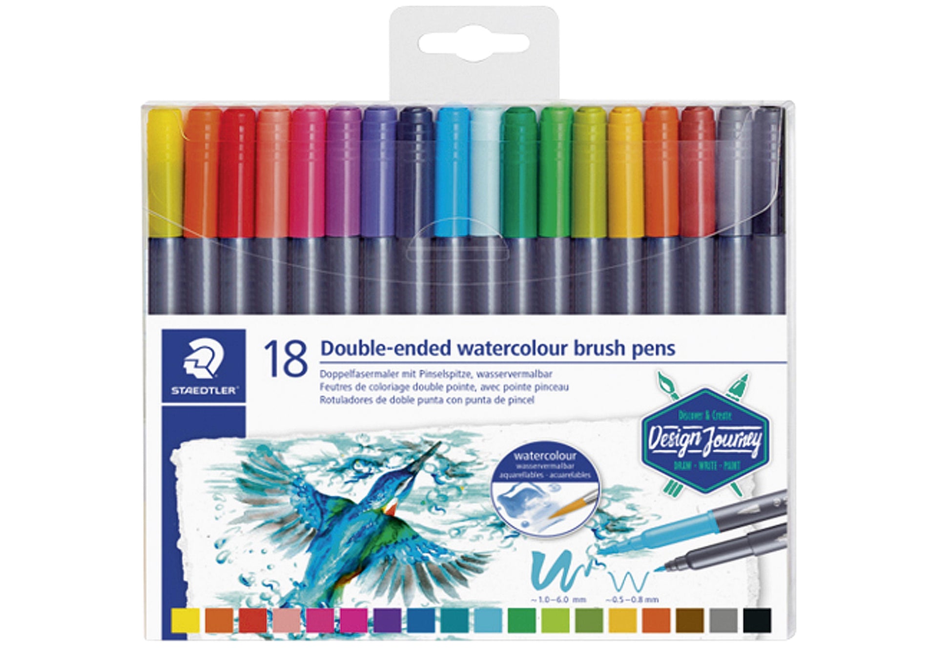STAEDTLER Pinselmarker DJ Marsgr 18er 18er Etui - VPE: 6