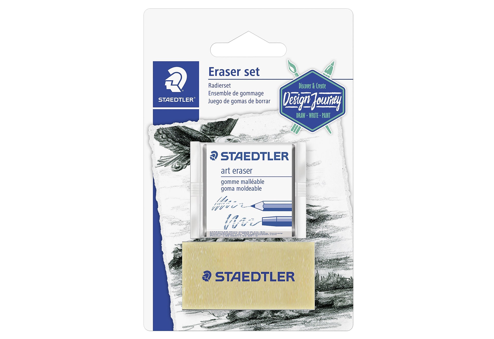 STAEDTLER Art-Radierer DJ Blisterkarte 2-teilig - VPE: 6