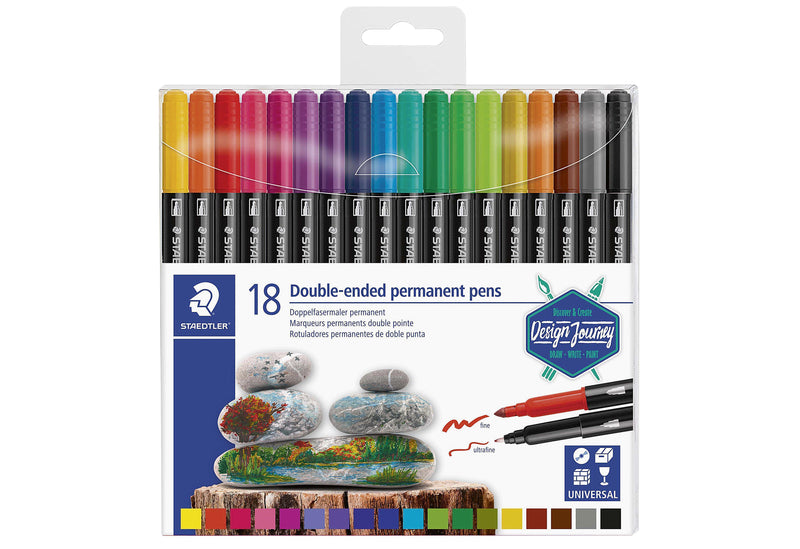 STAEDTLER Fasermaler DJtwin tip 18er 18er Karton - VPE: 6