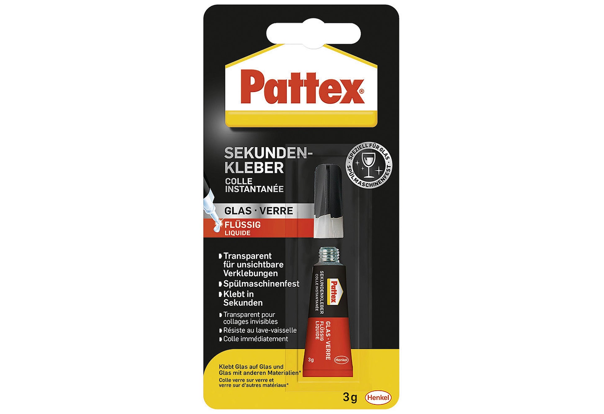 PATTEX PATTEX Sekundenkleber Glas 3g 3 g - VPE: 12