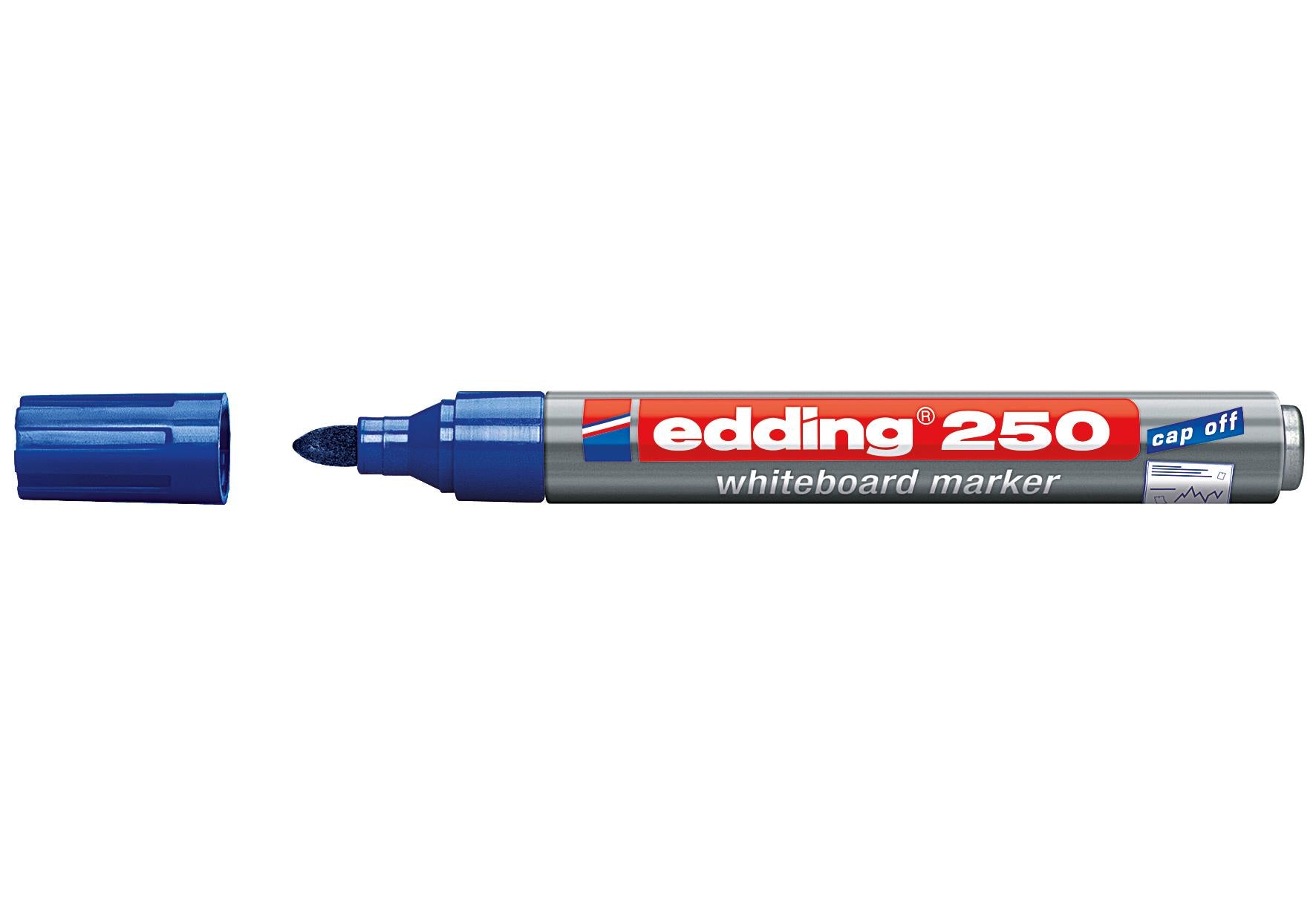edding Boardmarker cap off 250 blau - VPE: 10