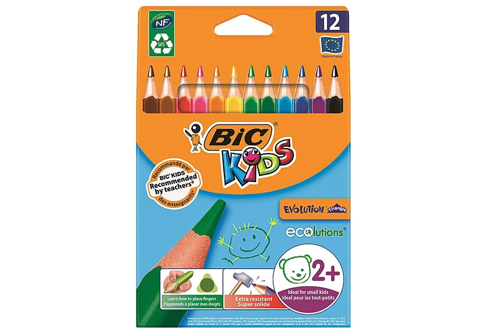 BIC BIC Kids Buntstifte Triangle 12er Kartonetui - VPE: 12