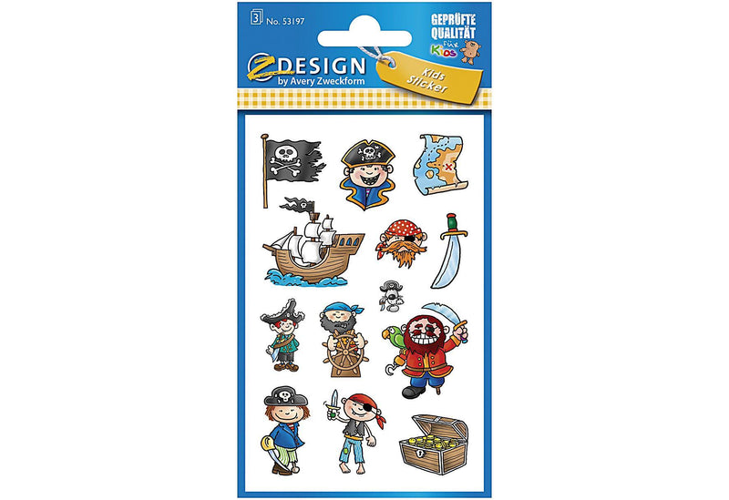 AVERY ZWECKFORM KID Papier Sticker Piraten3Bg - VPE: 10