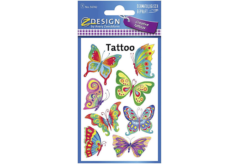 AVERY ZWECKFORM KID Tattoos Schmetterling 1Bg - VPE: 10