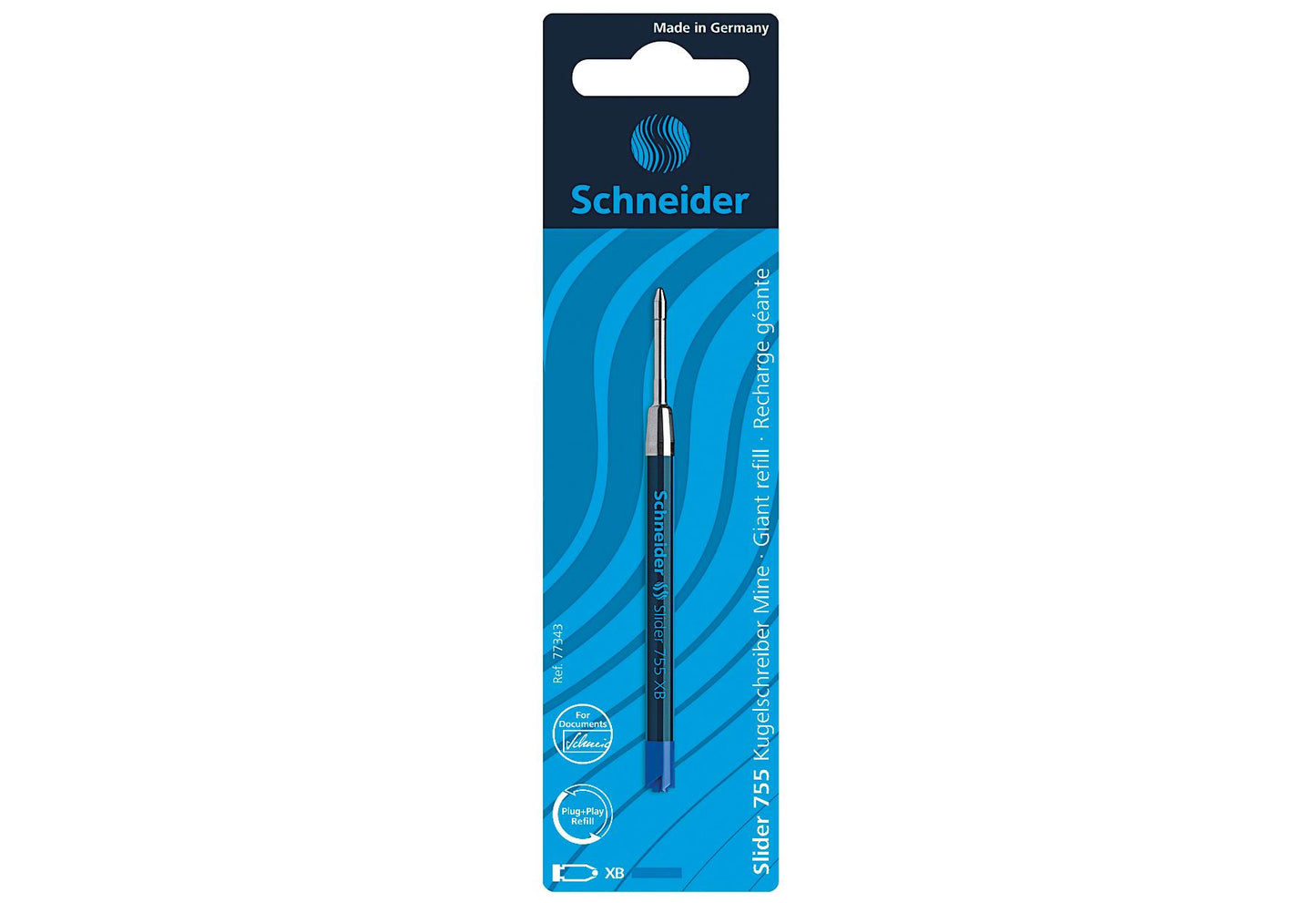 SCHNEIDER Kugelschreibermine 755 XB blau - VPE: 10