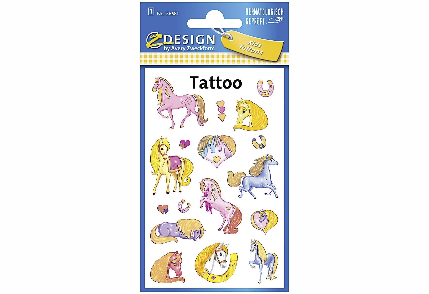 AVERY ZWECKFORM Tattoos Pferde 56681 - VPE: 10