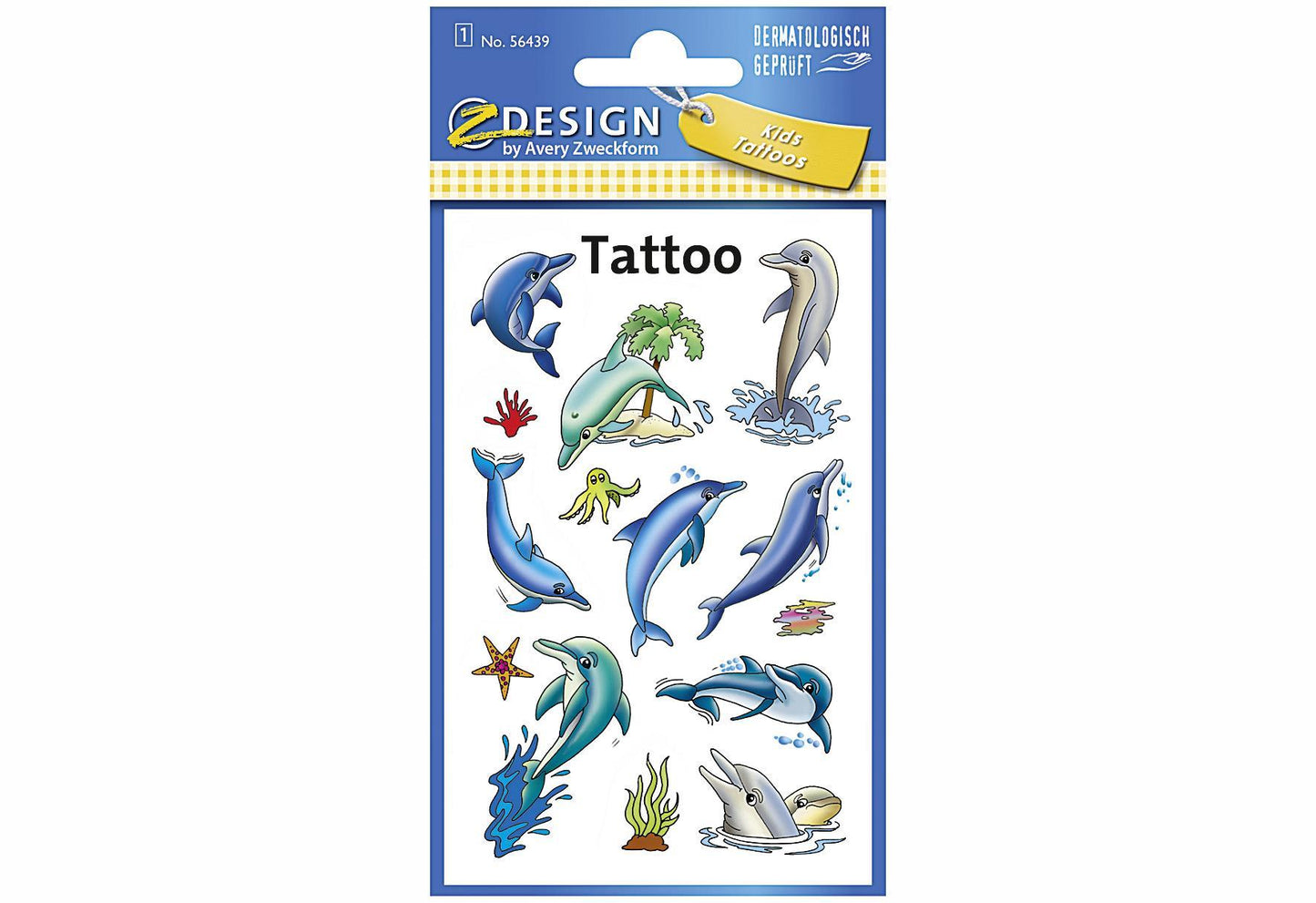 AVERY ZWECKFORM Kinder Tattoos 'Delfine' 56439 - VPE: 10