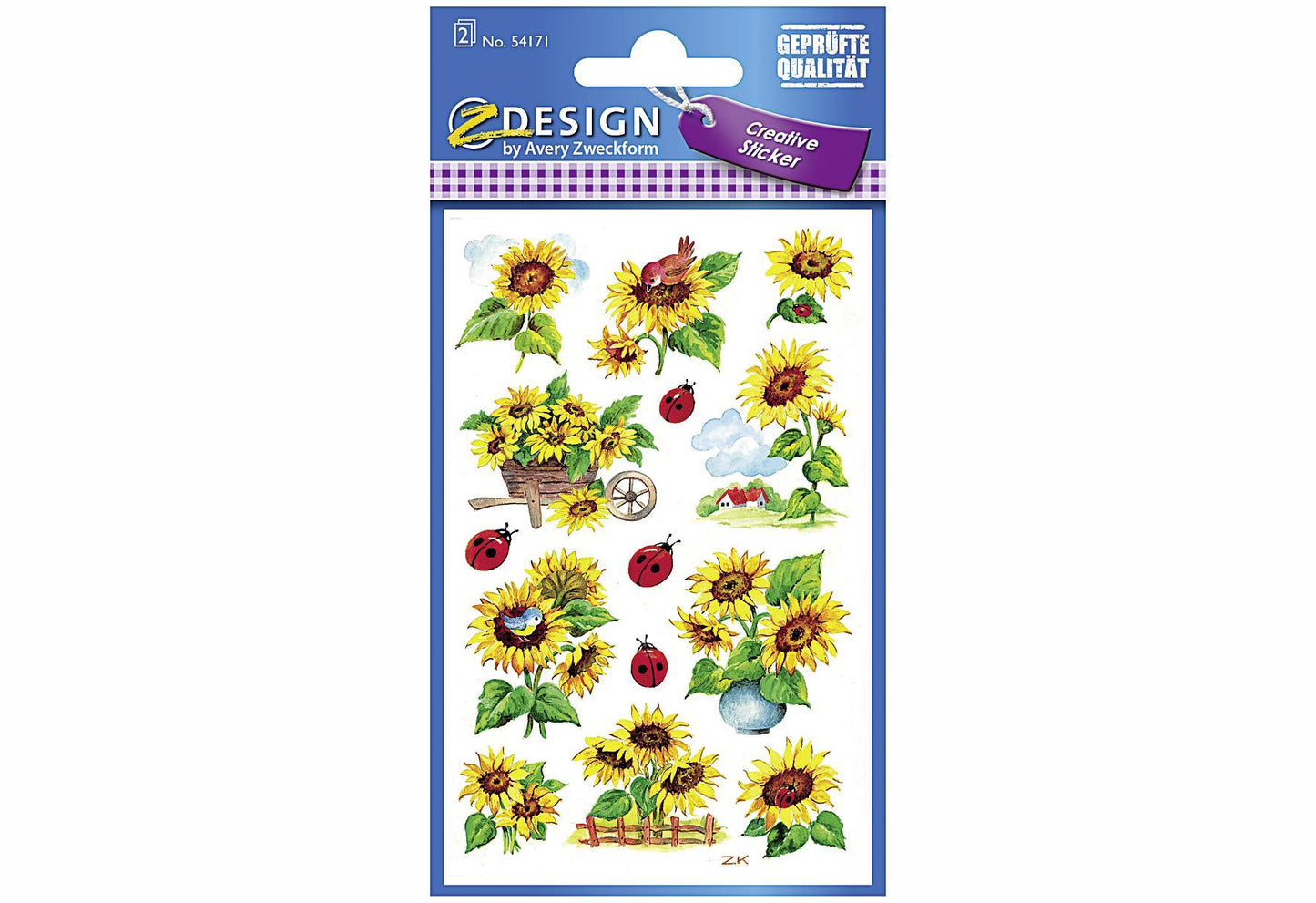 AVERY ZWECKFORM Flower Sticker Sonnenbl 54171 - VPE: 10