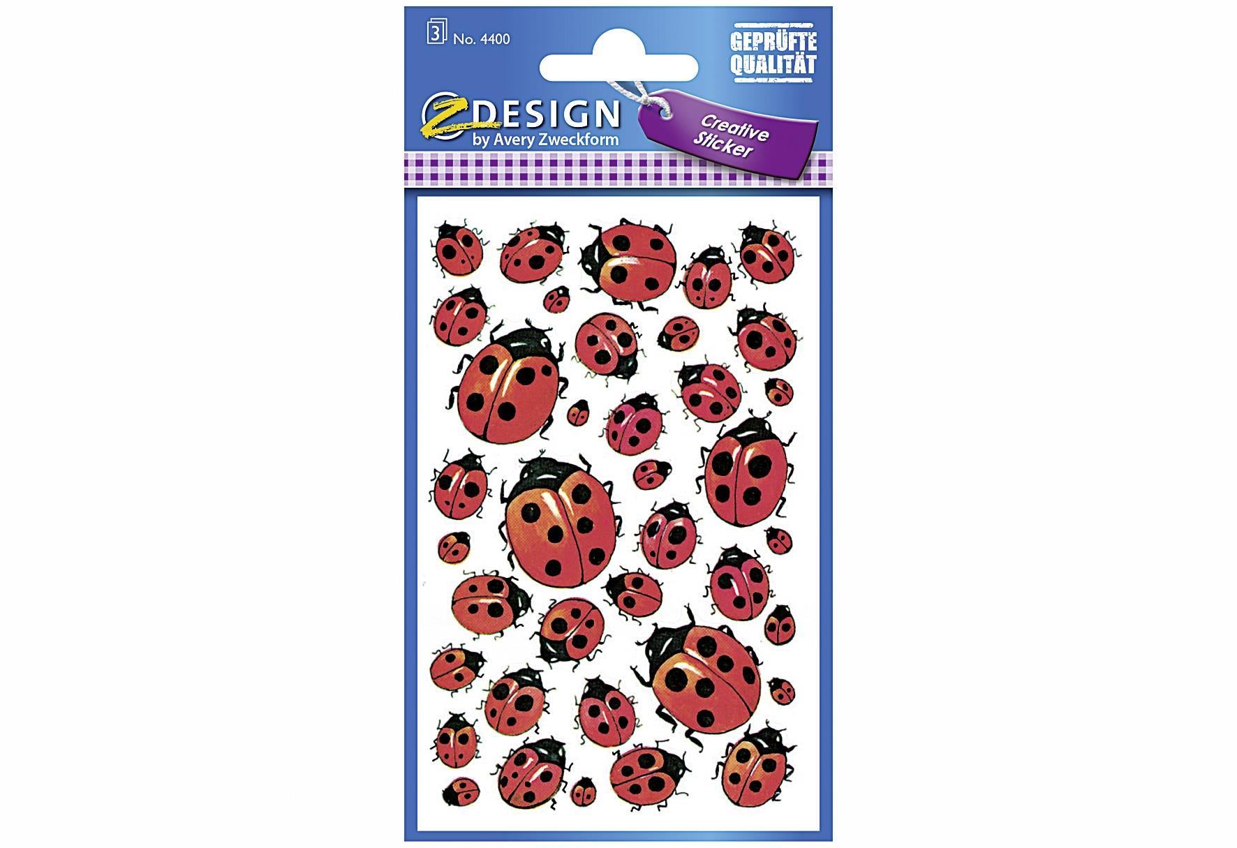 AVERY ZWECKFORM Sticker Marienkäfür Papier4400 - VPE: 10