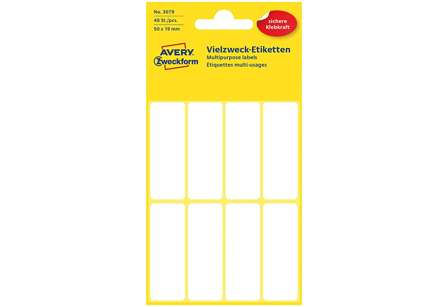 AVERY ZWECKFORM Etik50x19mm Vielzweck ws 3079 - VPE: 10