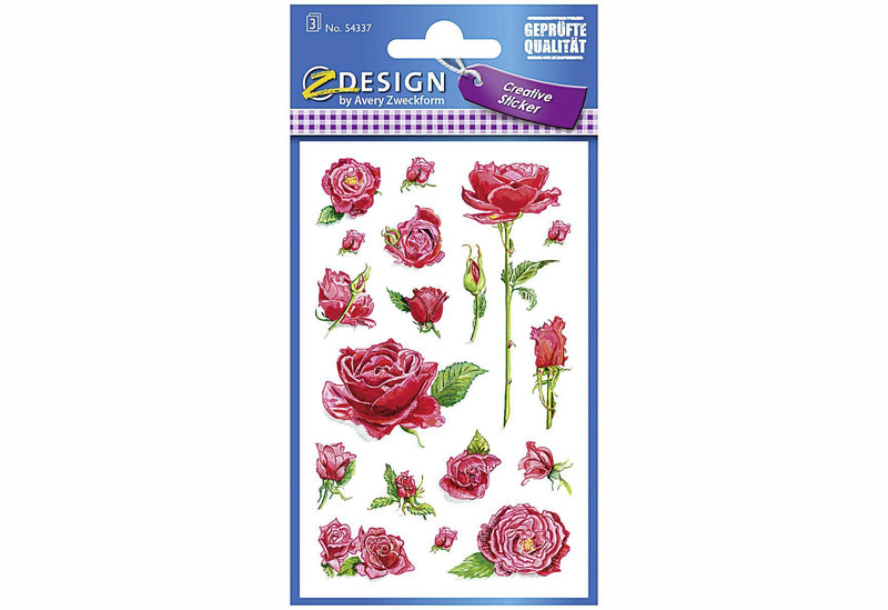 AVERY ZWECKFORM Flower Sticker Rosen 54337 - VPE: 10