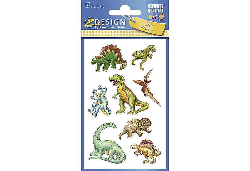 AVERY ZWECKFORM KID Papier Sticker Dinos 3Bg - VPE: 10