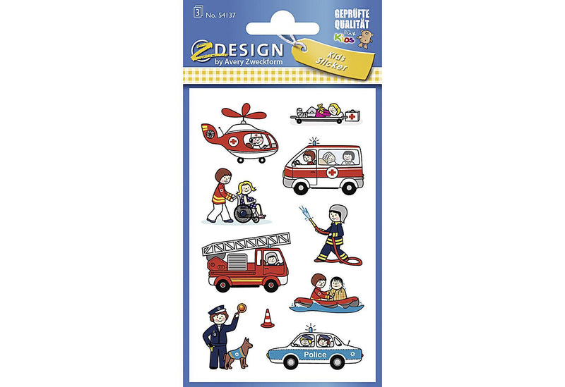 AVERY ZWECKFORM KID Sticker Feuerwehr/Polizei - VPE: 10