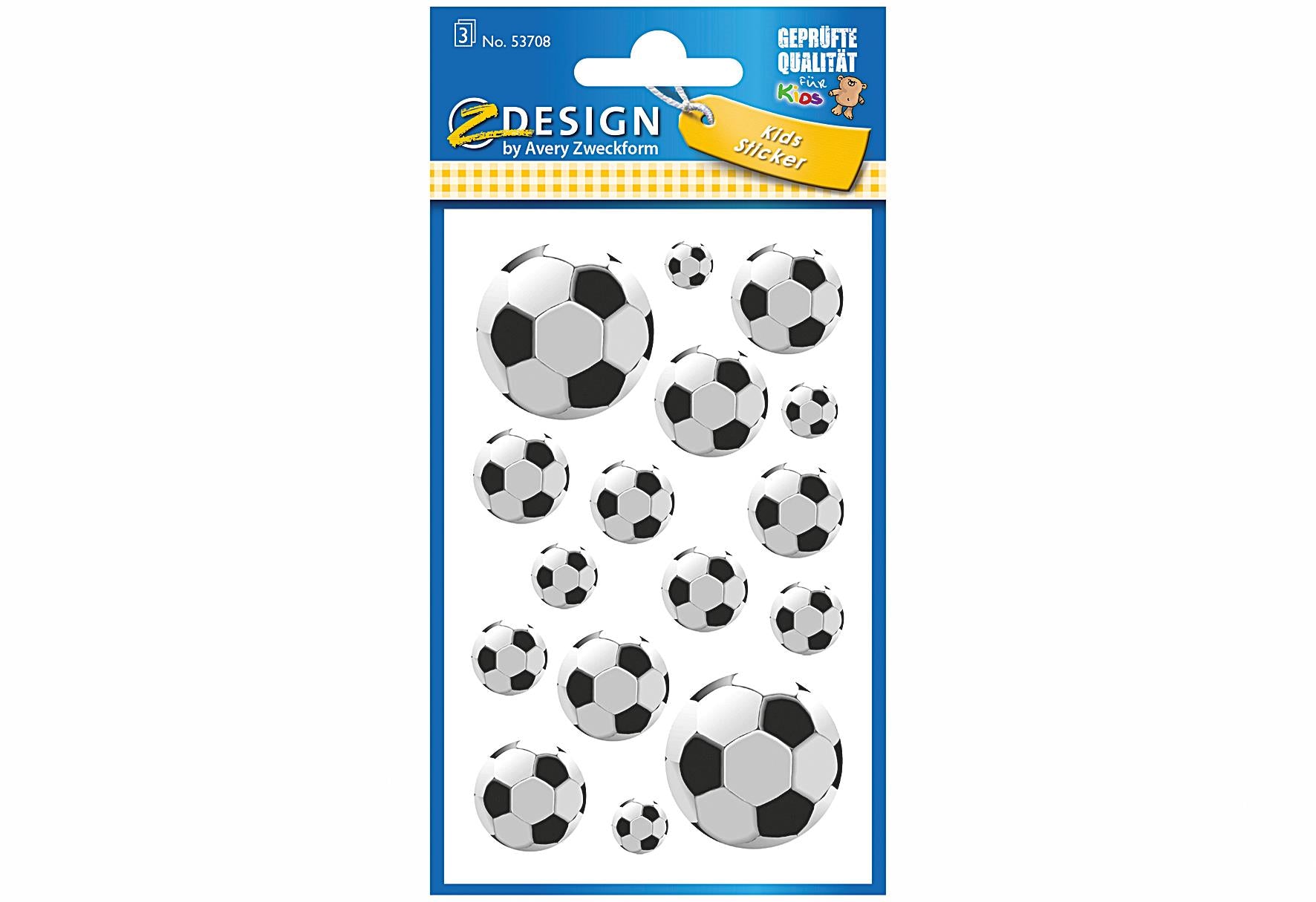 AVERY ZWECKFORM Papiersticker Fußball 53708 - VPE: 10