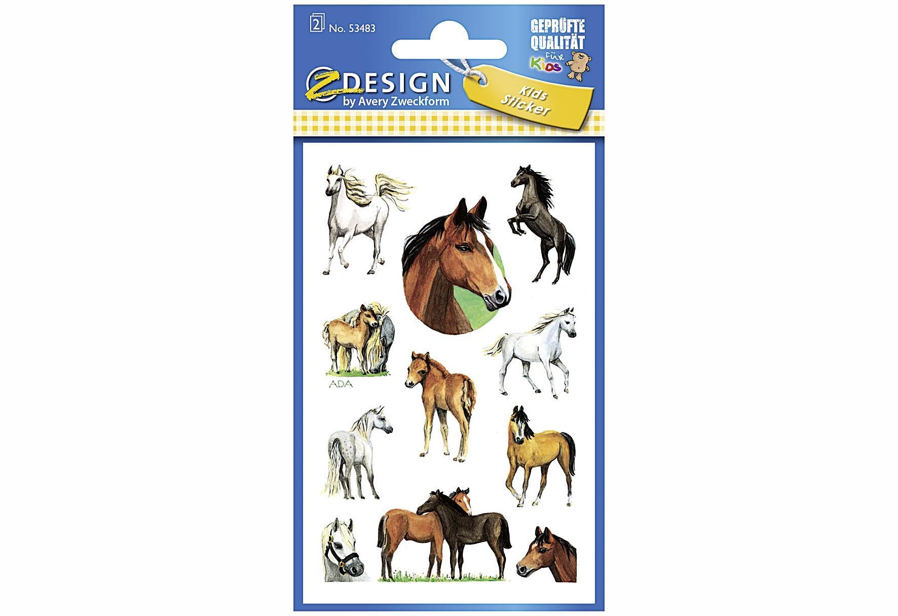 AVERY ZWECKFORM Papierstick Pferde glimm 53483 - VPE: 10