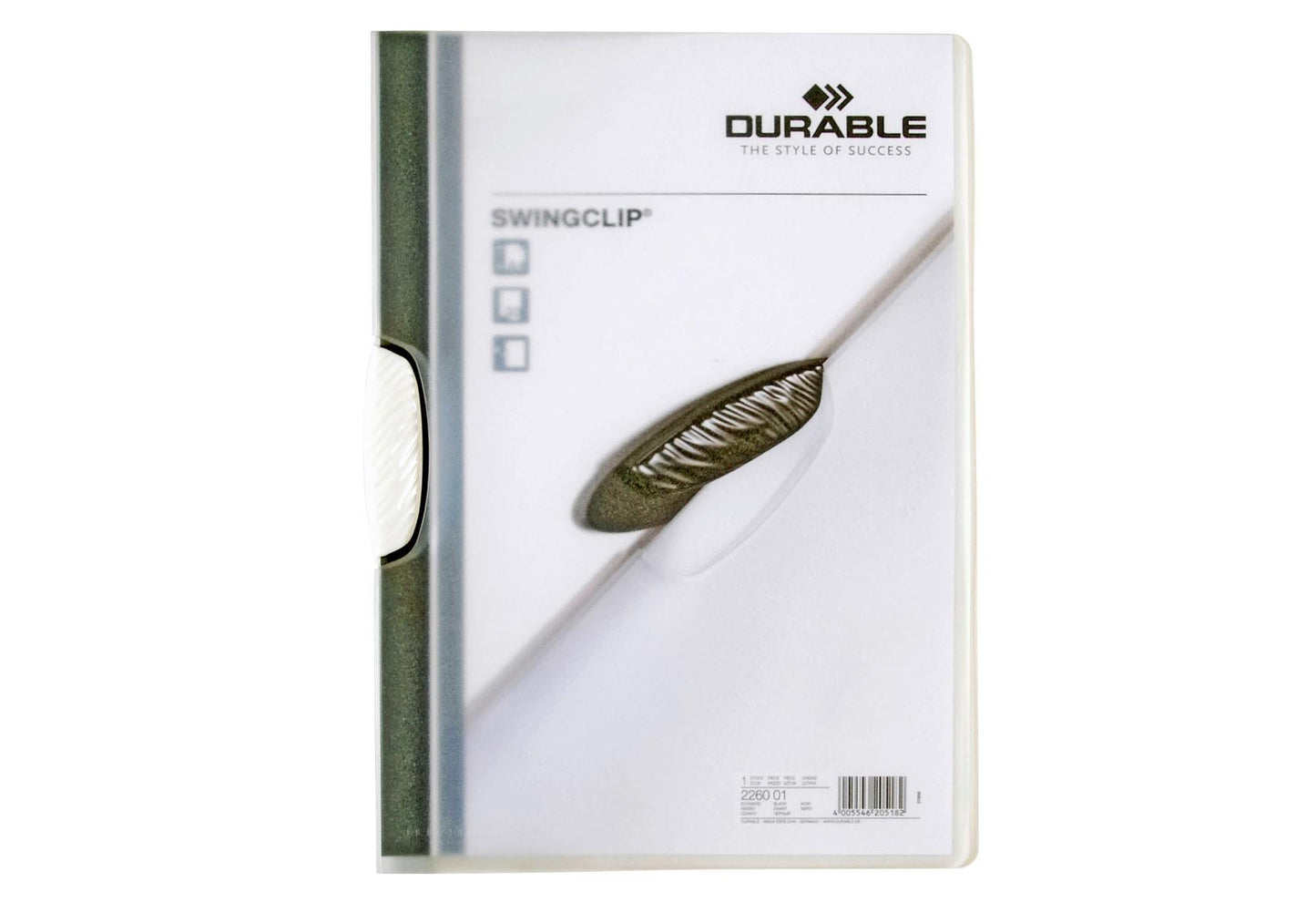 DURABLE SWINGCLIP Klemmmapweiß A4 - VPE: 25