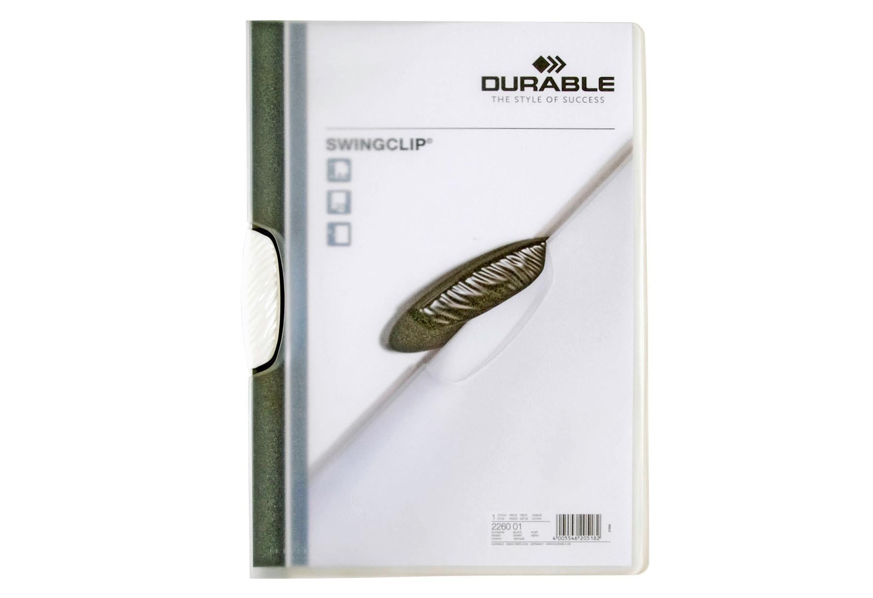 DURABLE SWINGCLIP Klemmmapweiß A4 - VPE: 25