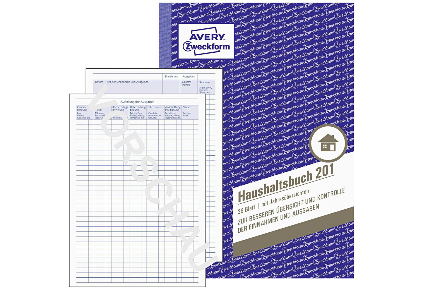 AVERY ZWECKFORM Haushaltsbuch A5 36Blatt - VPE: 10