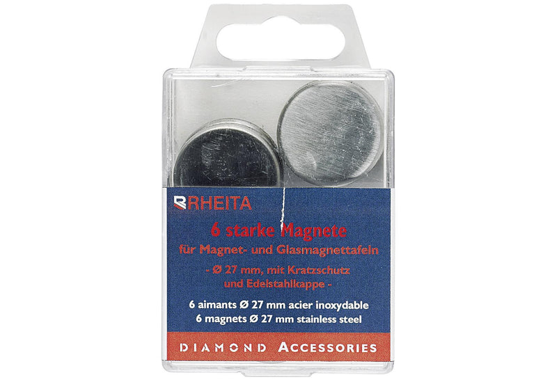6 Edelstahlmagnete rund 12 Pack= 72 Stück