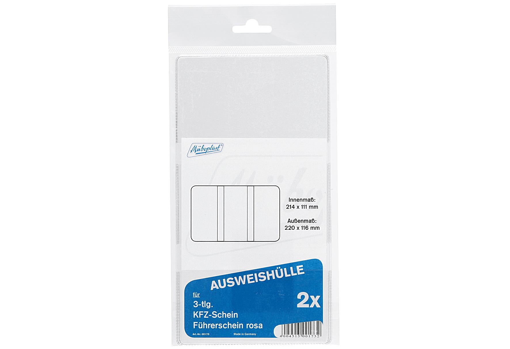 Ausweißhülle 220x116mm 2erPack 2er Pack - VPE: 10