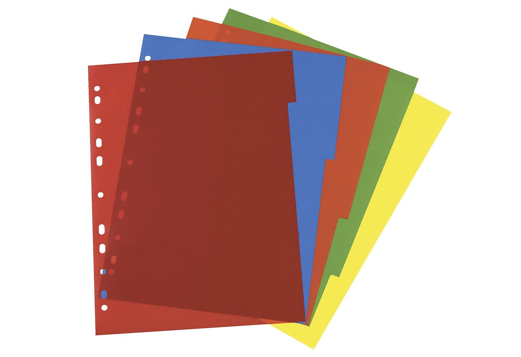 Herlitz Register A4 PP 5tlg farbsort 5-teilig - VPE: 25