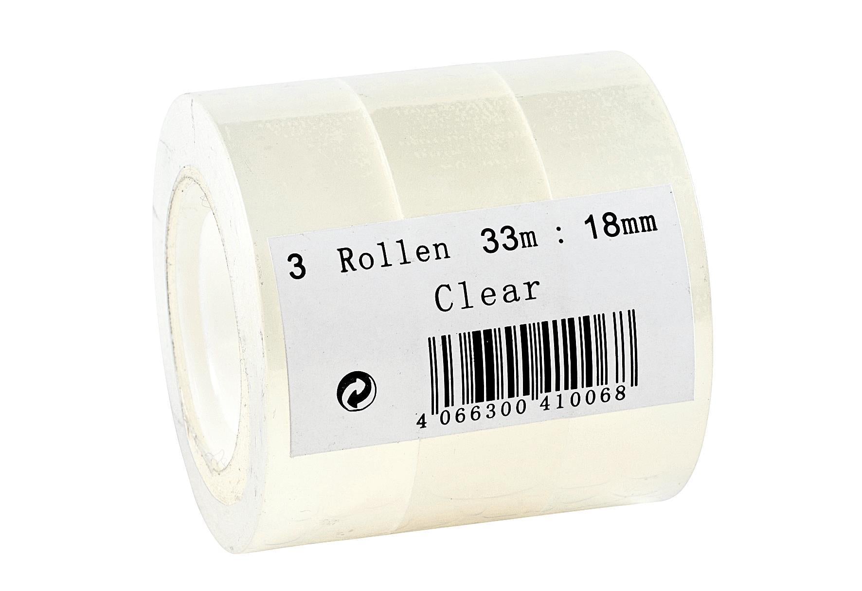 Klebefilm 3 Ro 33m:18mm ASC 3 Rollen - VPE: 10