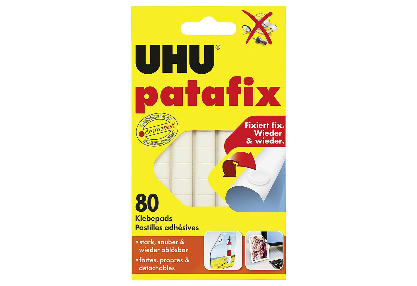 UHU UHU patafix ws 80 Pads 80er Pack - VPE: 12