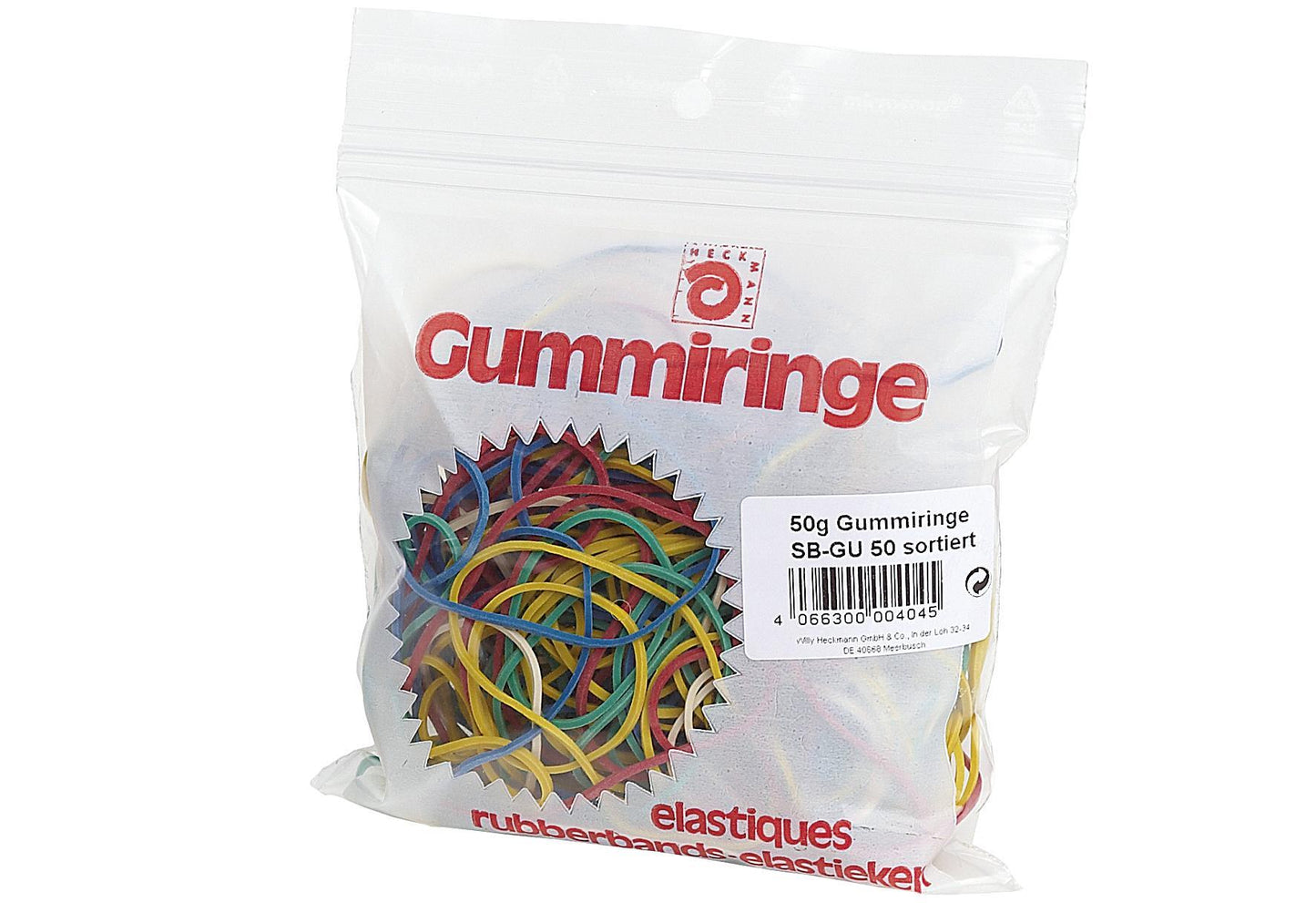 Gummiringe 50 g farblsortiert - VPE: 10