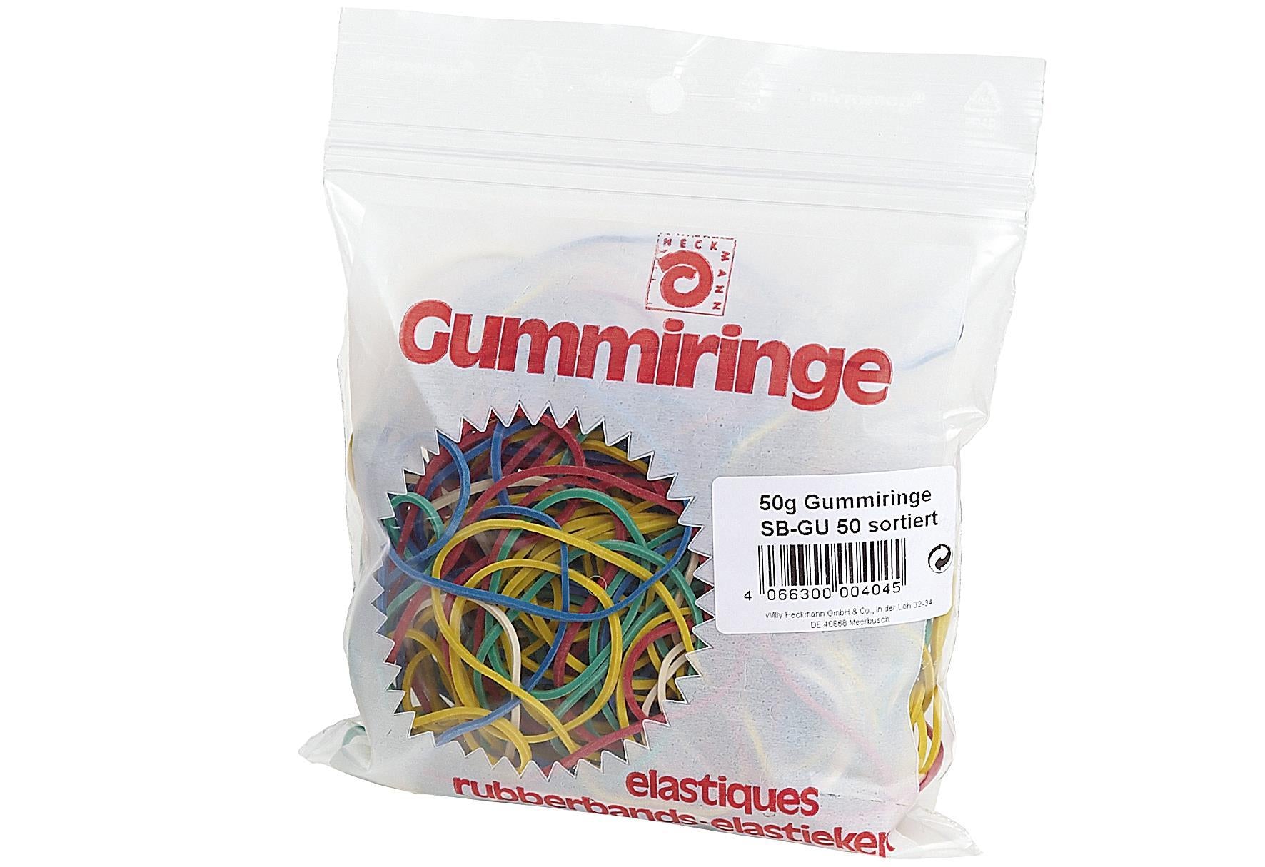 Gummiringe 50 g farblsortiert - VPE: 10