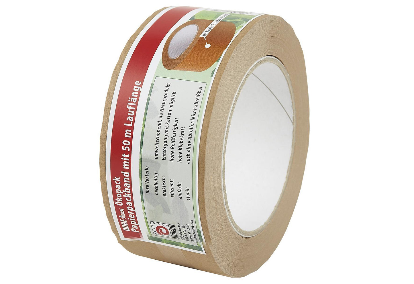 WIHEDÜ Papierpackband Öko 50mx50mm - VPE: 6