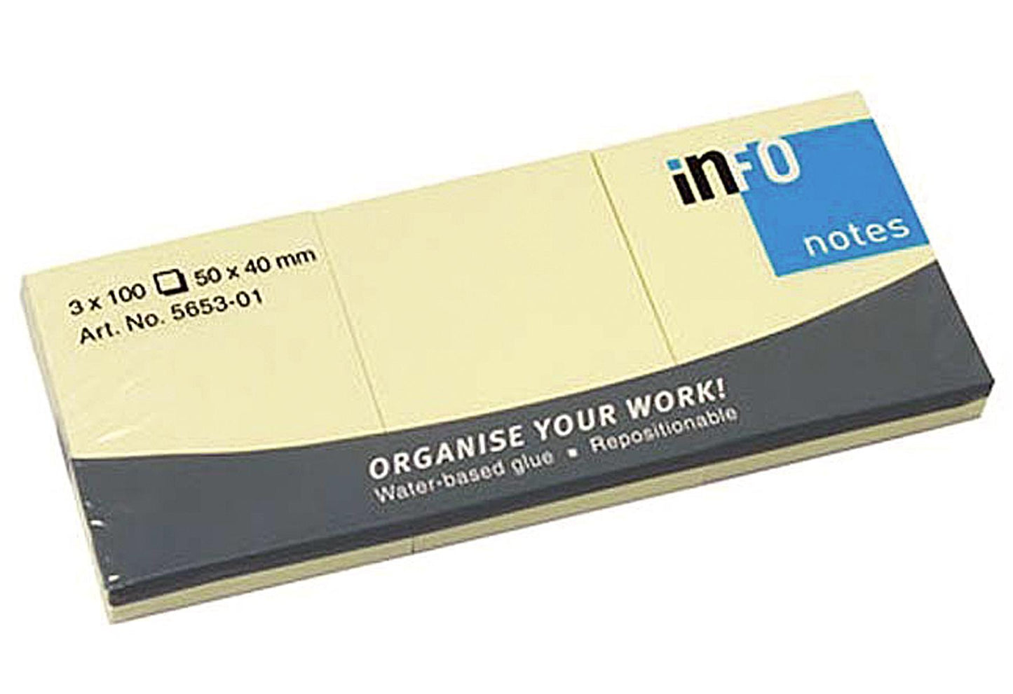Info Notes 3x100 Blatt 50x40mm 3x 100 Blatt - VPE: 4
