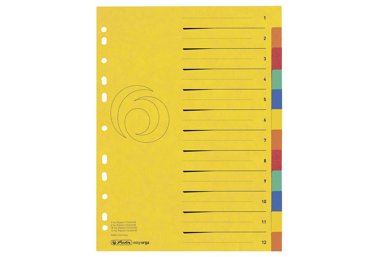 Herlitz Kartonregister A4 XXL 12tlg 12-teilig - VPE: 20
