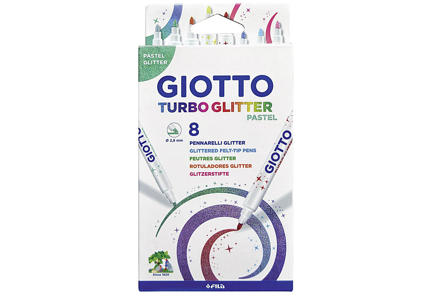 GIOTTO Giotto Turbo Glitter pastel K8 8er Kartonetui - VPE: 10