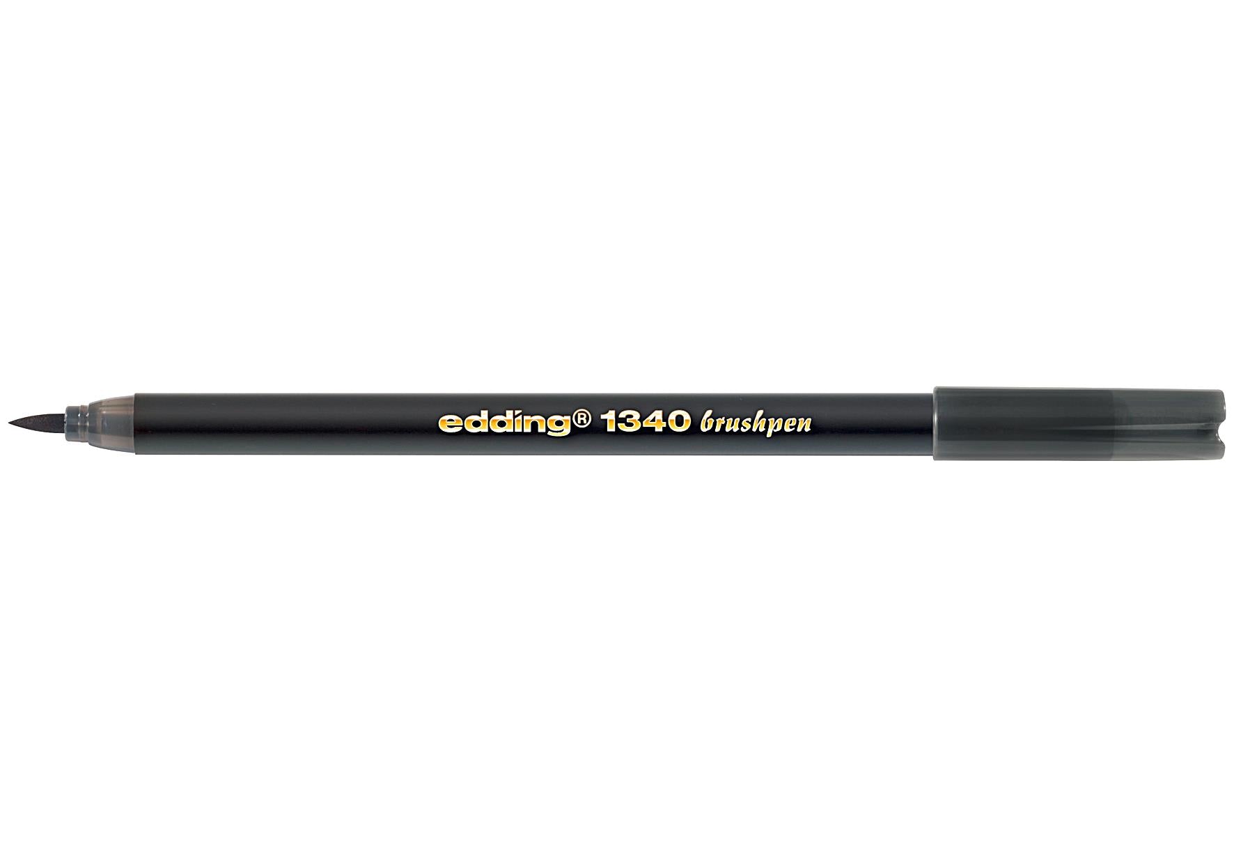 edding e-1340 brushpen schwarz - VPE: 10