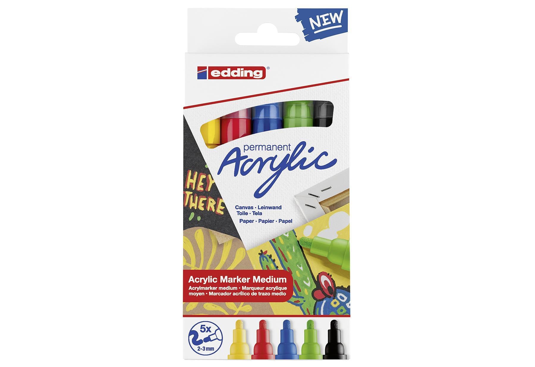 edding Acrylic Marker 5100 basic 5er Etui